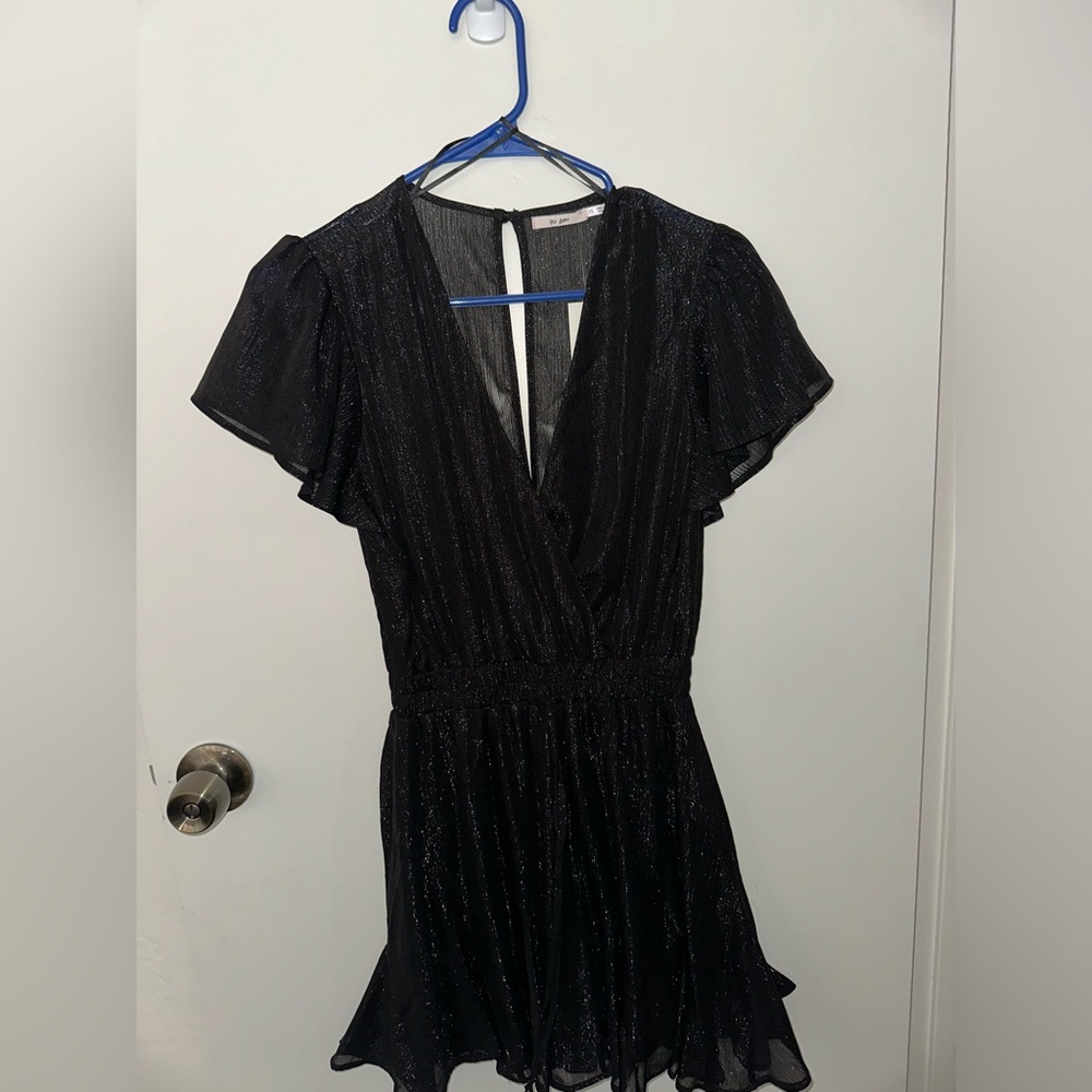 Black Glitter Romper